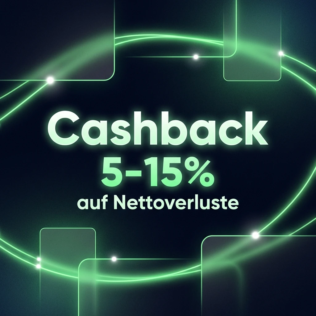 Cashback 5-15% auf Nettoverluste